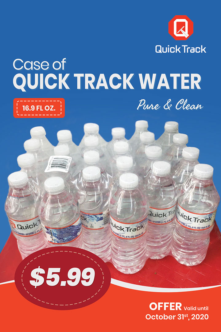 Offer in a case of Quick Track Water